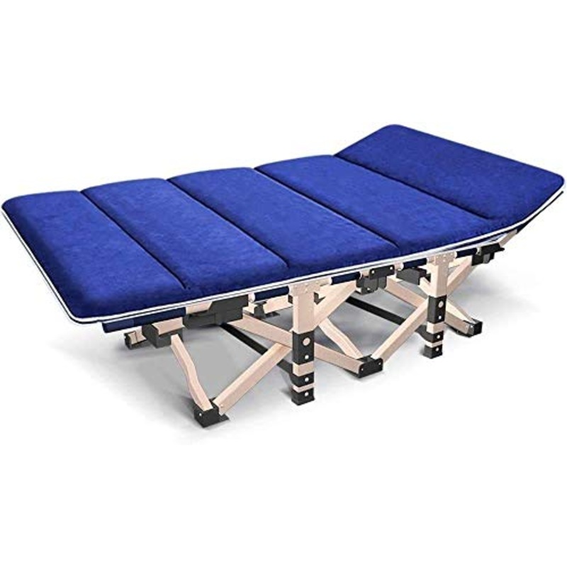 GAOFQ Lettino Prendisole Sedie da Giardino Letto Pieghevole Campeggio, Ufficio Letto per pisolino Pausa Pranzo Casa Portatile Tempo Libero Reclinabile Base Letto Stabile e Robusta (Colore, Blu), Blu