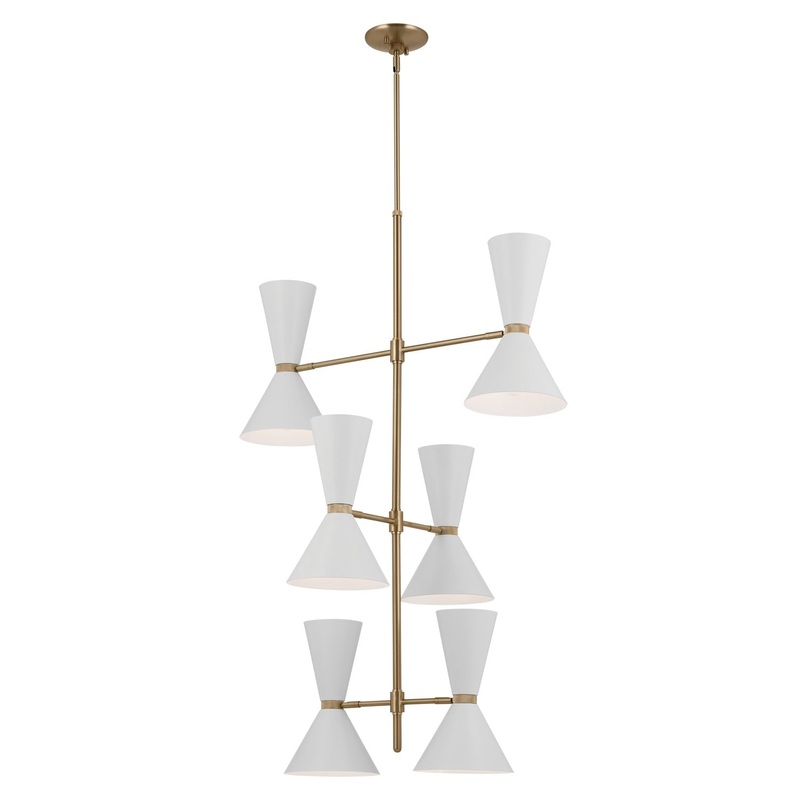 Kichler 52568CPZWH 12 Light Foyer Chandelier, Champagne Bronze