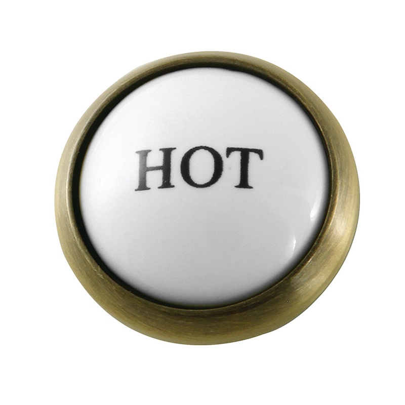 KSHI2963ZXH Hot Handle Index Button, Antique Brass