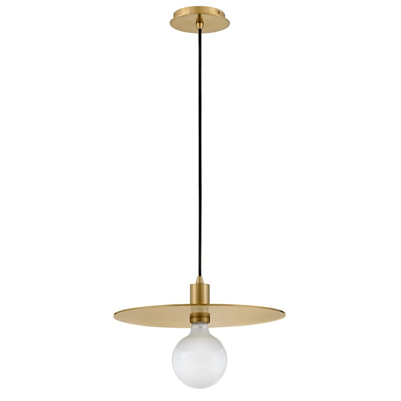 LED Convertible Pendant from the Lulu Collection in Lacquered Brass Finish by Lark