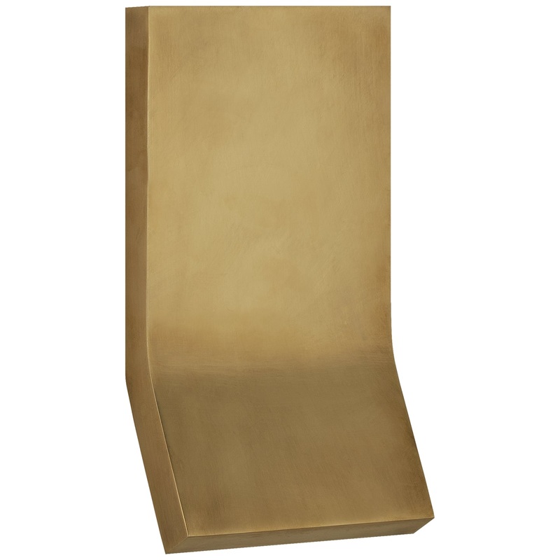 LED Wall Sconce from the Bend Collection in Natural Brass Finish by Visual Comfort Signature
