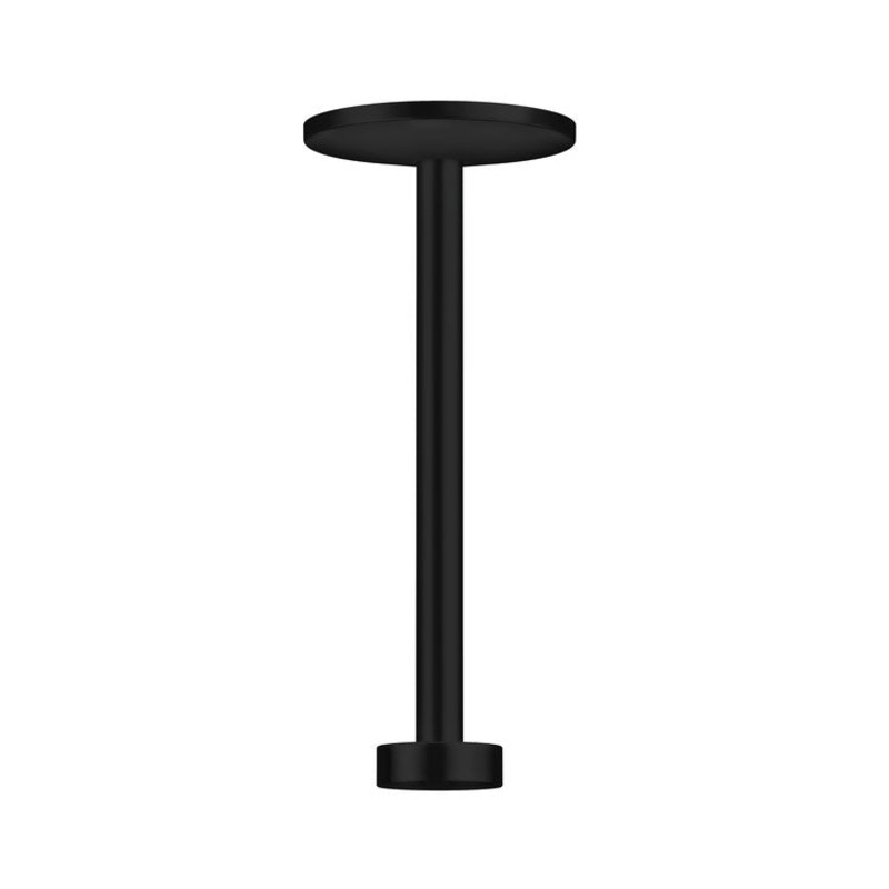 Shower Arm One with Round Flange Matte Black 14 Inch NPT Brass Ceiling Mount