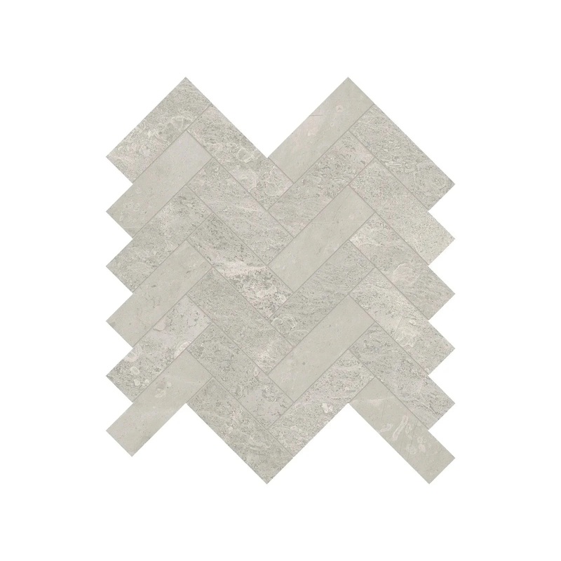 1.25″ x 4″ Anciano Grigio Herringbone Honed Marble Mosaic 1 Sheet = .89 Sqft