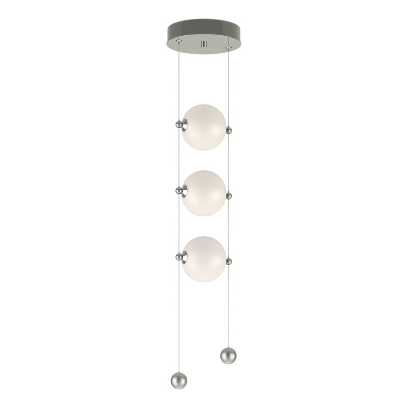 Abacus 3-Light LED Pendant Sterling Opal Glass (GG)