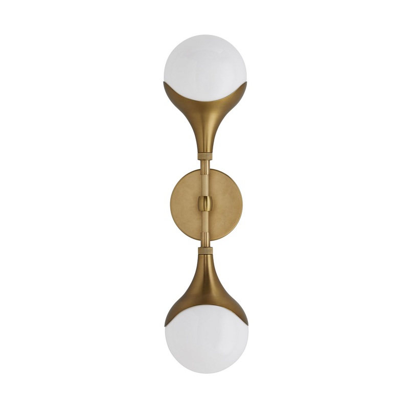 Arteriors 49637 Augustus Two Light Wall Sconce Antique Brass