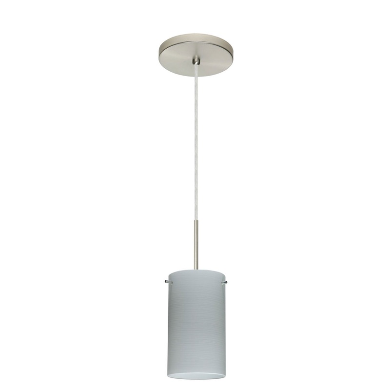 Besa 1BT-4404KR-SN Stilo One Light Pendant Satin Nickel