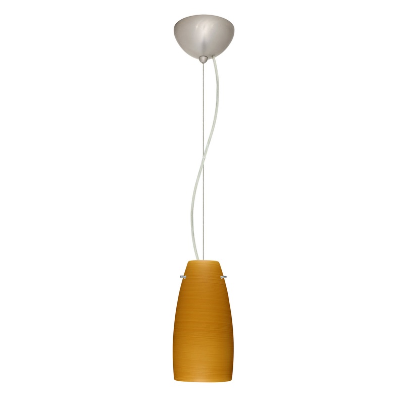 Besa 1KX-1512OK-LED-SN Tao One Light Pendant Satin Nickel
