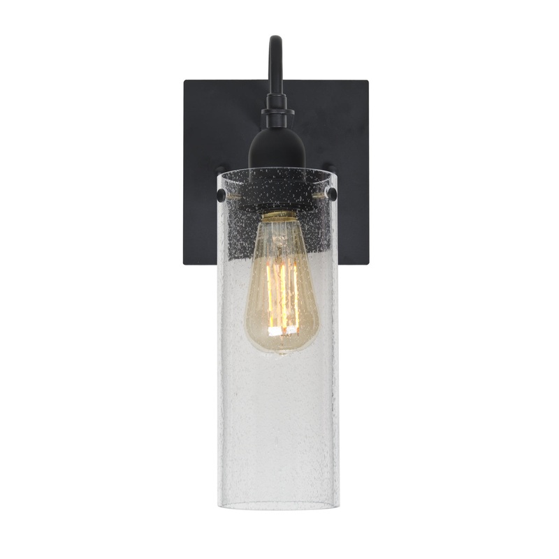 Besa 1WG-JUNI10CL-EDIL-BK Juni One Light Wall Sconce Black