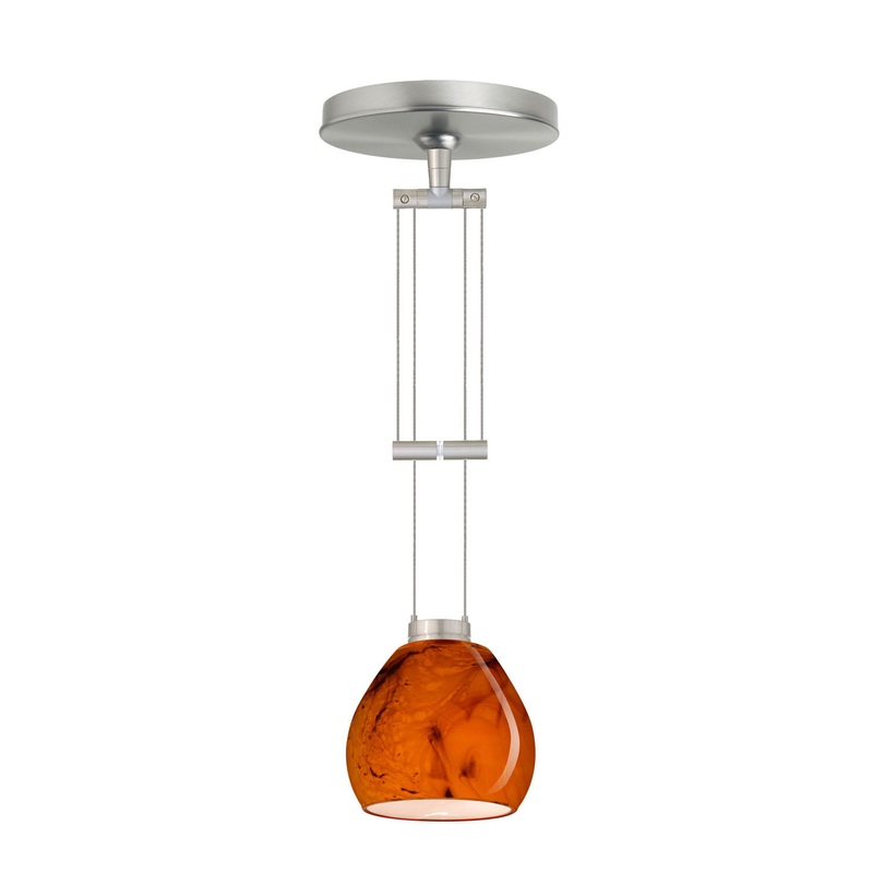 Besa 1XA-5605HB-SN Tay Tay One Light Pendant Satin Nickel