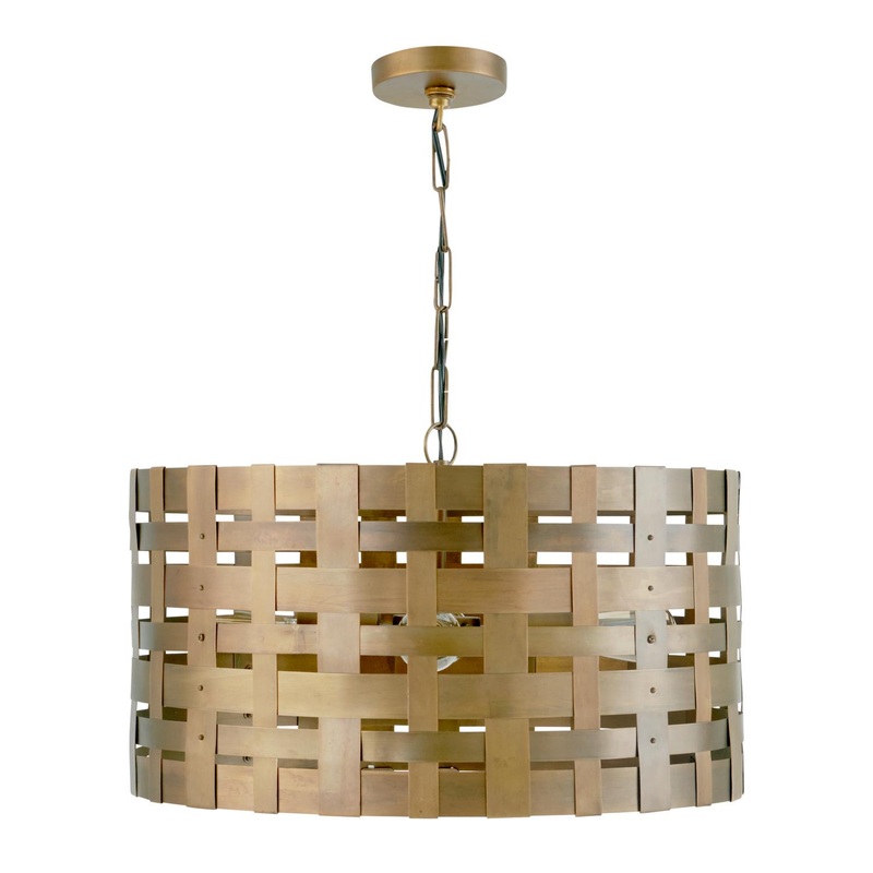 Capital Lighting 330441PA Alta 4 Light Pendant Patinaed Brass