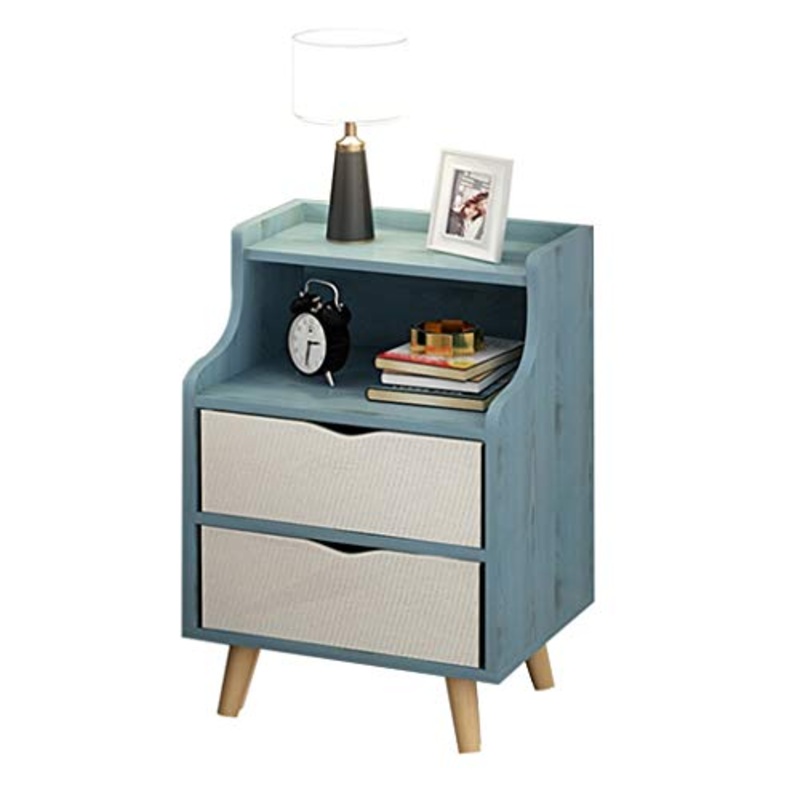 Comodini Decorazione Semplice Camera da Letto Moderna 2 cassetti Semplice Armadio di stoccaggio Carico 300KG-30 * 30 * 48cm MUMUJIN