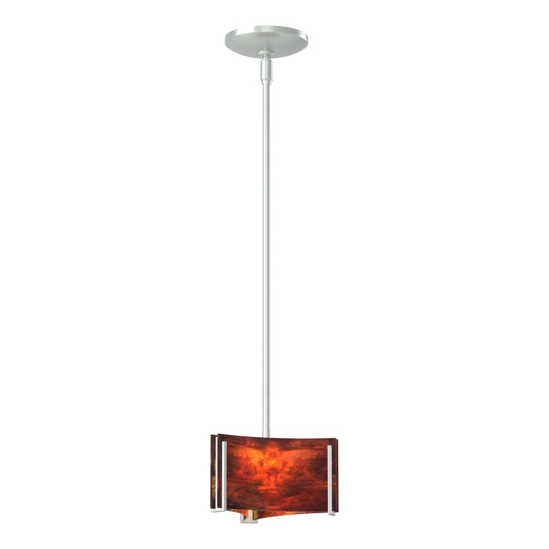 Exos Delta Mini Pendant Vintage Platinum Topaz Glass (ZB)