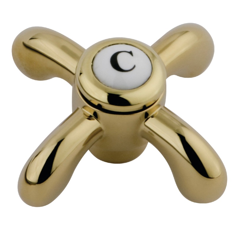 KSH1602TXC Cold Metal Cross Handle, Polished Brass
