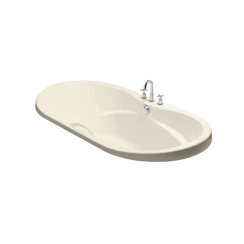 MAAX 102865-055-004 Living 6642 Acrylic Drop-in Center Drain Aerofeel Bathtub in Bone