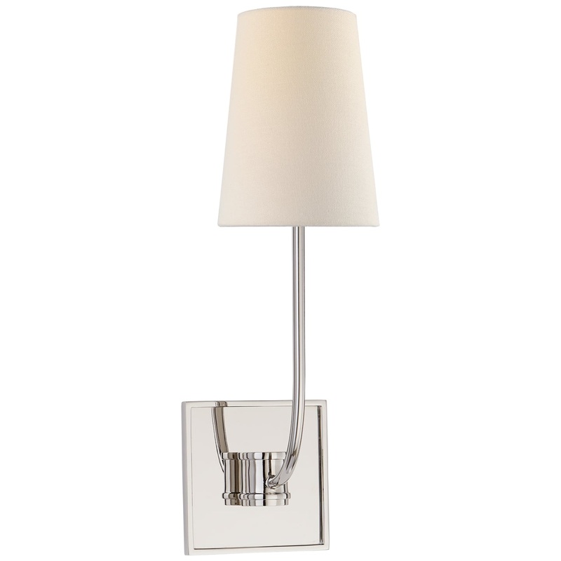 One Light Wall Sconce from the Venini Collection in Polished Nickel Finish by Visual Comfort Signature