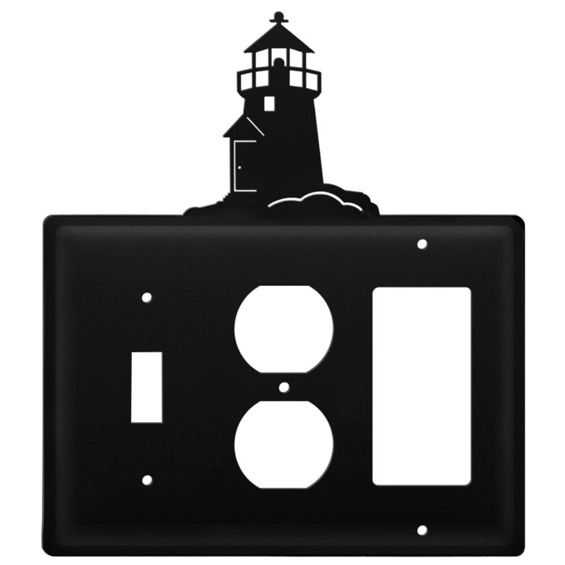 Village Wrought Iron ESOG-10 Triple Lighthouse Single Switch Outlet and GFI Cover CUSTOM Product