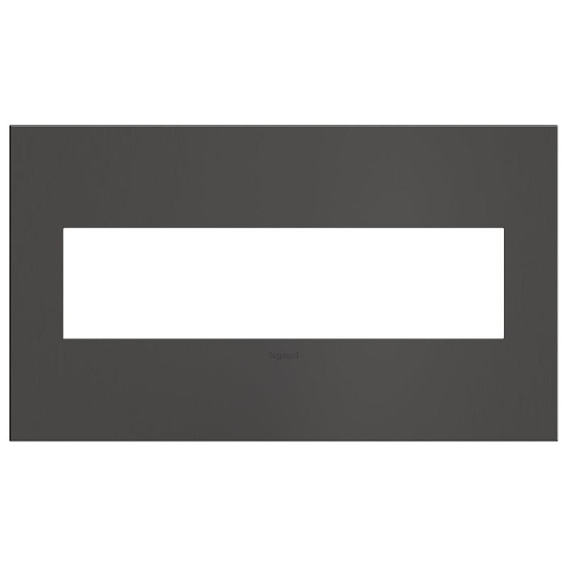 Wall Plate from the Adorne Collection in Brushed Black Nickel Finish by Legrand