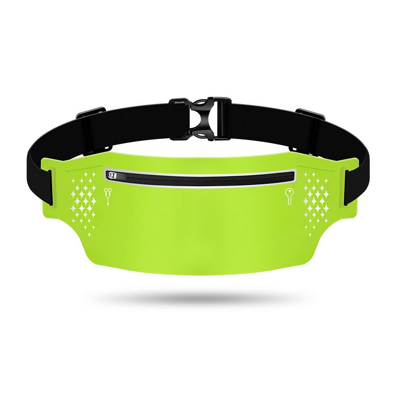2 Pcs Fluorescent Green Lightweight Women’s Running Waist Bag – Splash-Proof Fitness Belt with Stretchable Phone Storage
