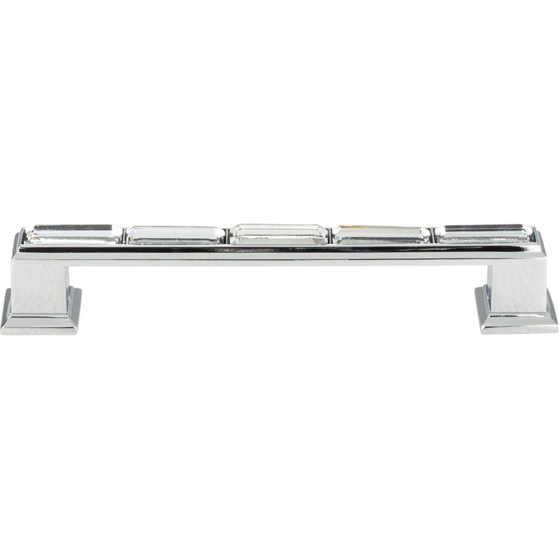 Atlas Homewares Legacy Crystal Pull 5 1/16 Inch (c-c) Polished Chrome