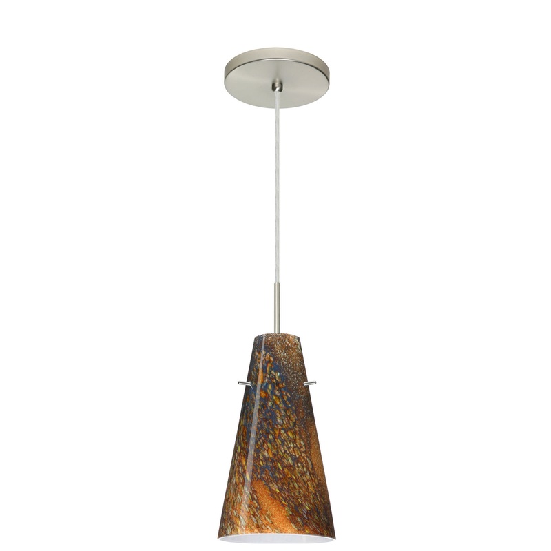 Besa 1JT-4124CE-LED-SN Cierro One Light Pendant Satin Nickel (Discontinued)