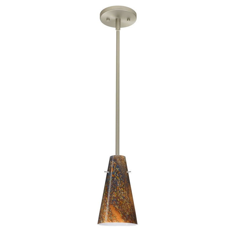 Besa 1TT-4124CE-SN Cierro One Light Pendant Satin Nickel (Discontinued)