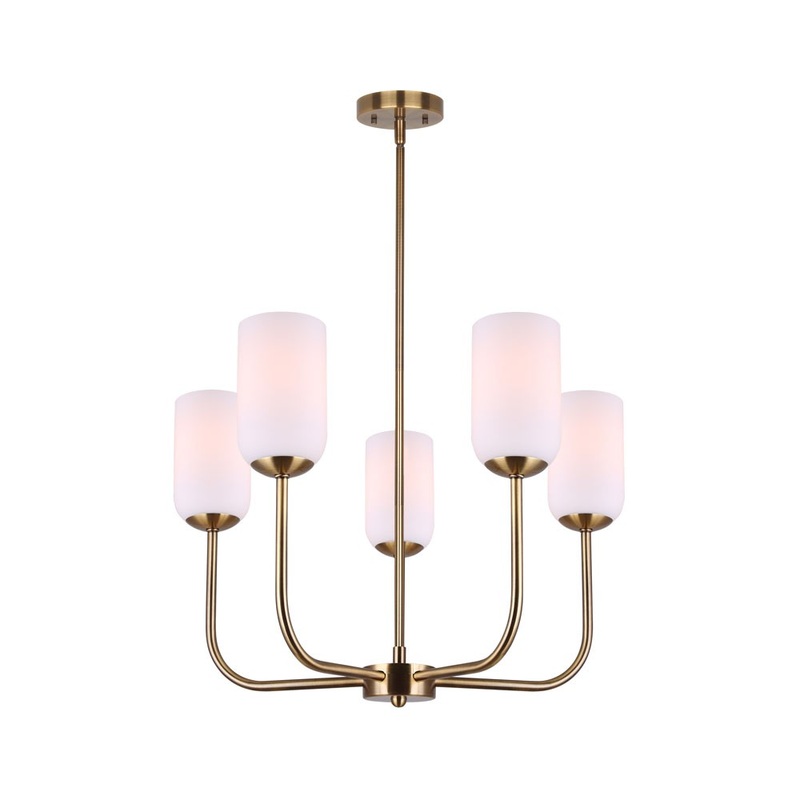 Canarm ICH1130A05GD Novalee Five Light Chandelier Gold