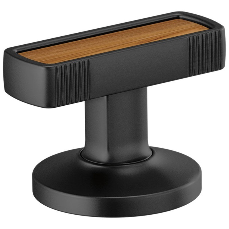 Handle Kit Kintsu 2 Knob Matte Black/Wood Inlay ADA for Widespread Lavatory Faucet