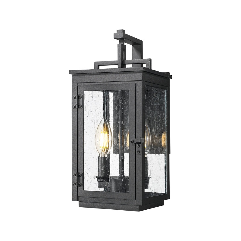 Hartwell 2-Light Outdoor Wall Light Sand Black