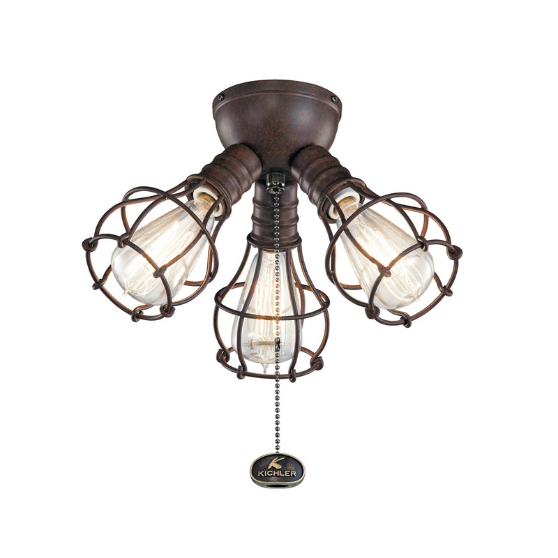 Kichler 380041TZ LED Fan Light Kit, Tannery Bronze