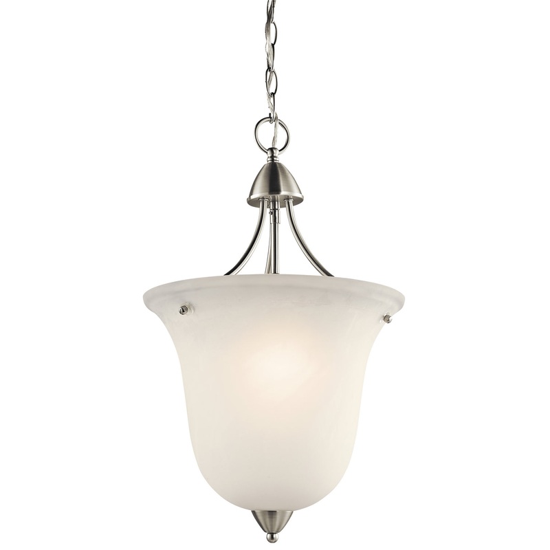 Kichler 42882NI One Light Foyer Pendant, Brushed Nickel