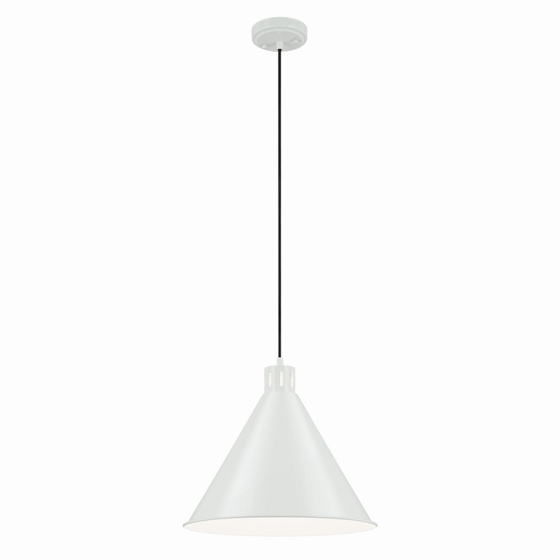 Kichler 52177WH One Light Pendant, White