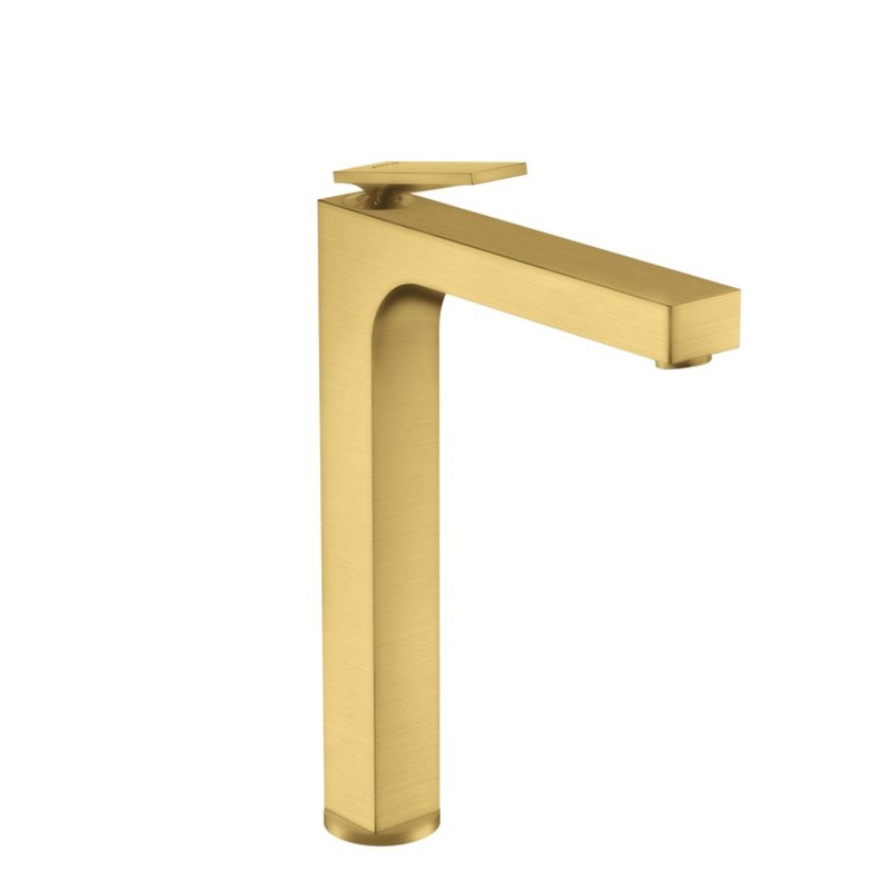 Lavatory Faucet Citterio 1 Lever ADA Brushed Gold Optic 1.2 Gallons per Minute Rigid Less Drain 1 Hole 11 Inch
