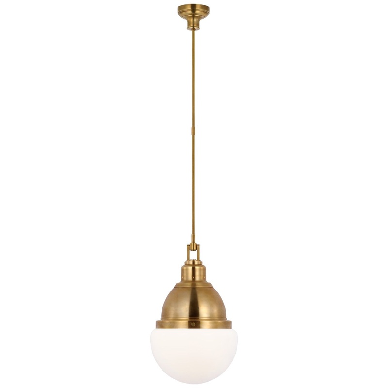 LED Pendant from the Bernard Collection in Hand-Rubbed Antique Brass Finish by Visual Comfort Signature