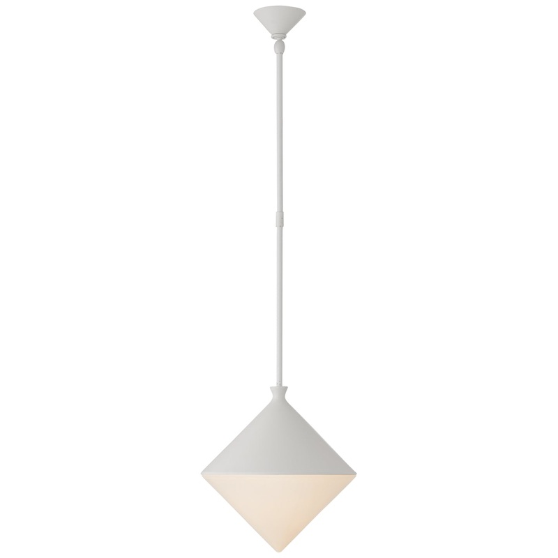 LED Pendant from the Sarnen Collection in Matte White Finish by Visual Comfort Signature