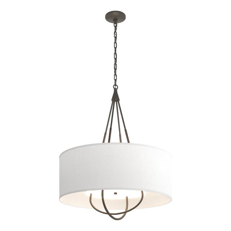 Loop Pendant Dark Smoke Bronze Natural Anna Shade (SF)