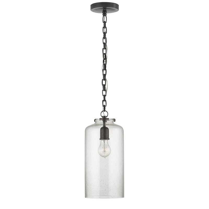 One Light Pendant from the Katie Cylider Collection in Bronze Finish by Visual Comfort Signature