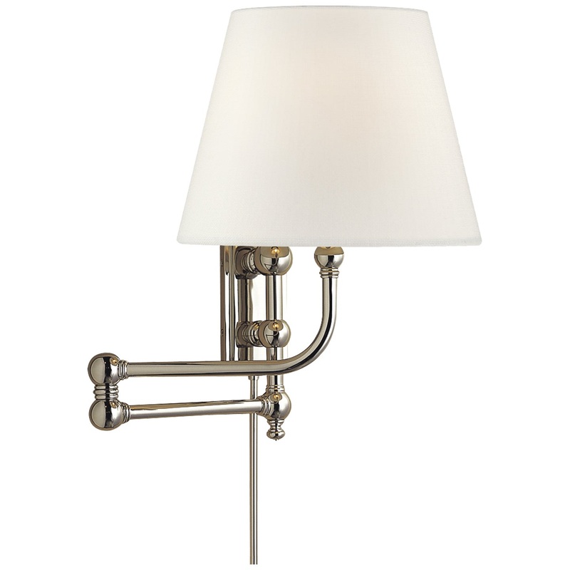 One Light Wall Sconce from the Pimlico Collection in Polished Nickel Finish by Visual Comfort Signature