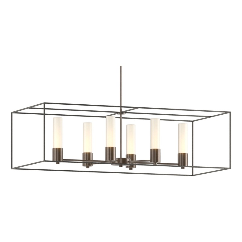 Portico Pendant Bronze Natural Iron Opal Glass (GG)