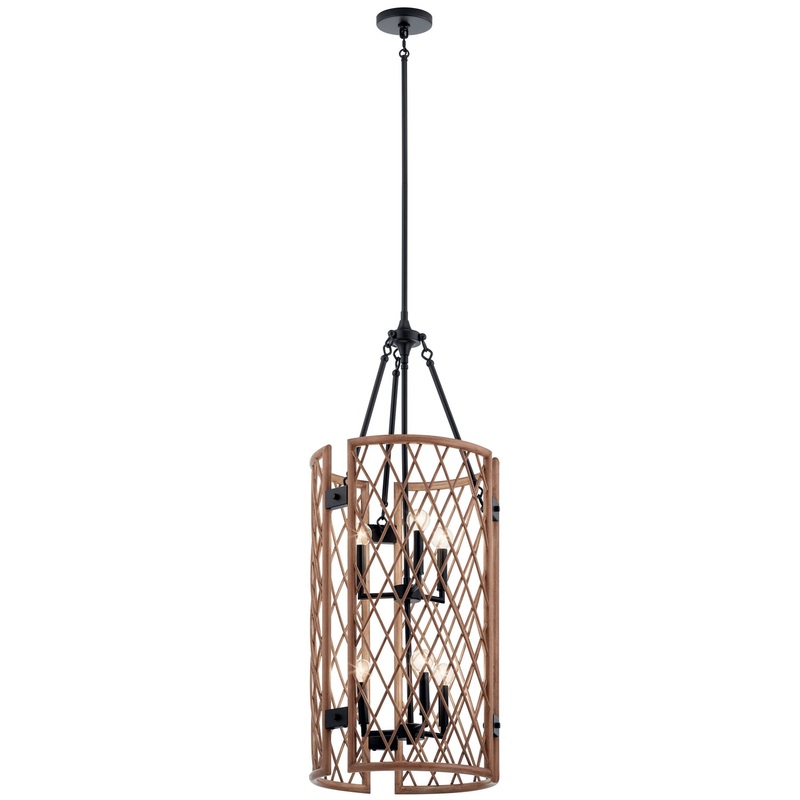 Six Light Foyer Chandelier from the Oana Collection in Palm Finish by Kichler