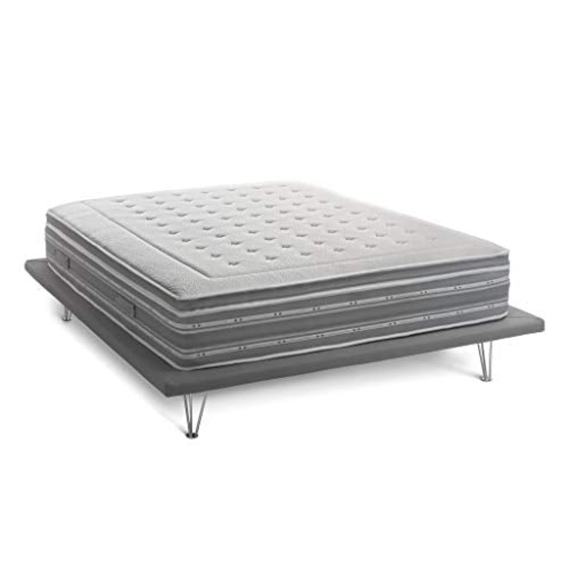 Talamo Italia Materasso Mack matrimoniale, 100% Made in Italy, Ortopedico in Memory Foam e Micromolle insacchettate, Antiacaro e Anallergico, cm 160×190 h37