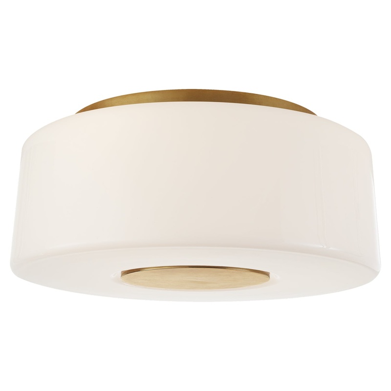 Three Light Flush Mount from the Acme Collection in Soft Brass Finish by Visual Comfort Signature