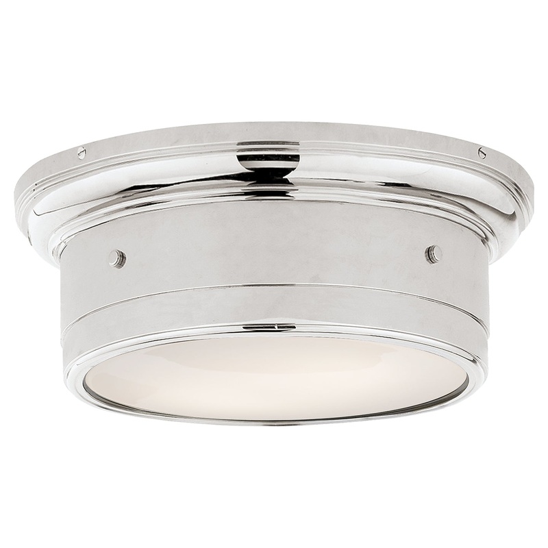 Two Light Flush Mount from the Siena2 Collection in Polished Nickel Finish by Visual Comfort Signature