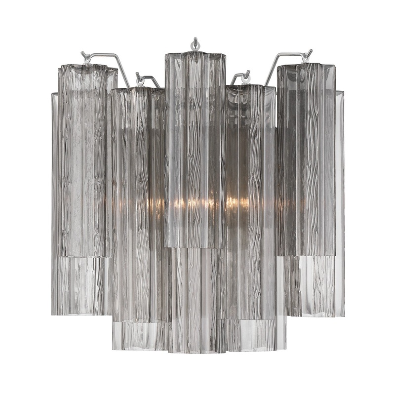 Two Light Wall Sconce from the Addis Collection in Polished Chrome Finish by Crystorama