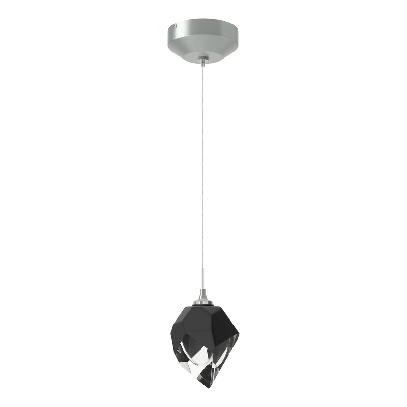 Chrysalis 1-Light Small Pendant Vintage Platinum Black Crystal (BP)