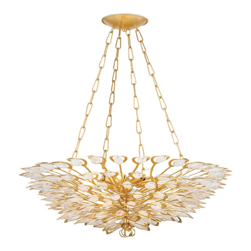 Corbett Lighting 363-32-GL Vittoria Eight Light Chandelier Gold Leaf