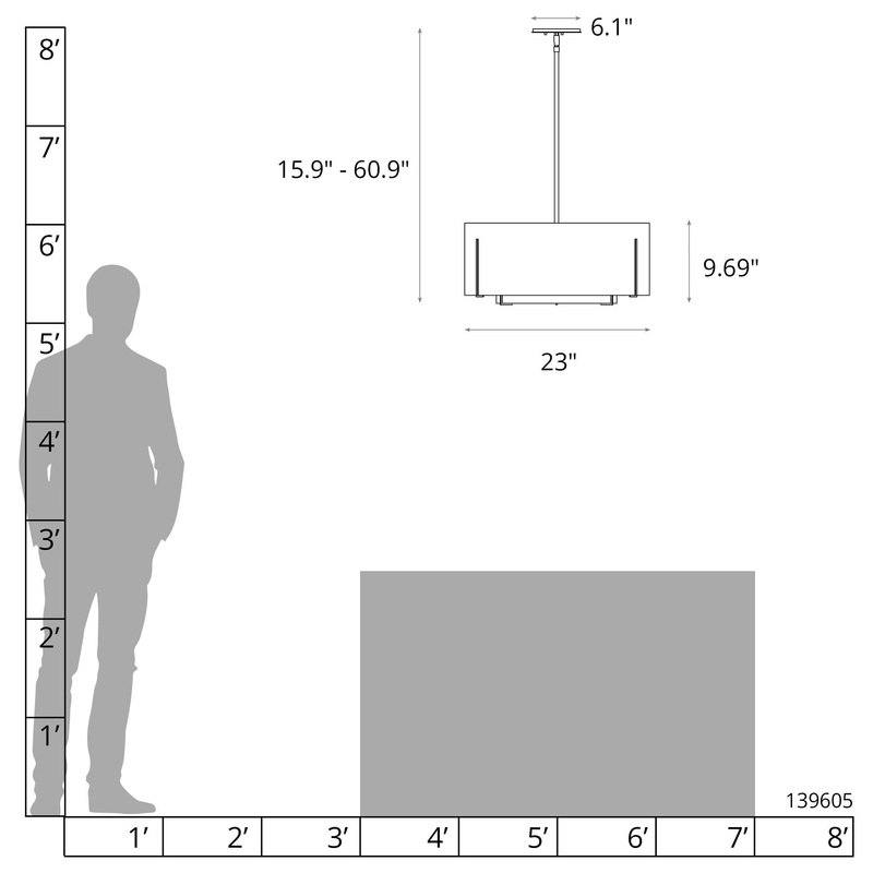 Exos Double Shade Pendant Ink Natural Anna Inner Shade & Flax Outer Shade
