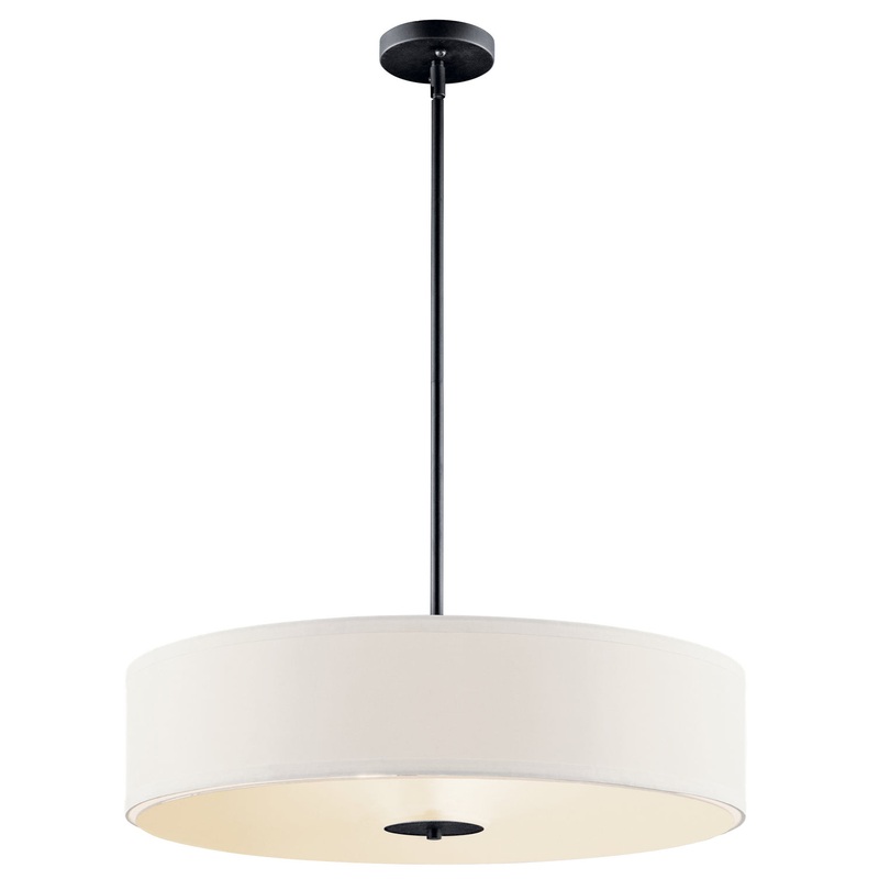Kichler 42122BK Three Light Pendant, Black