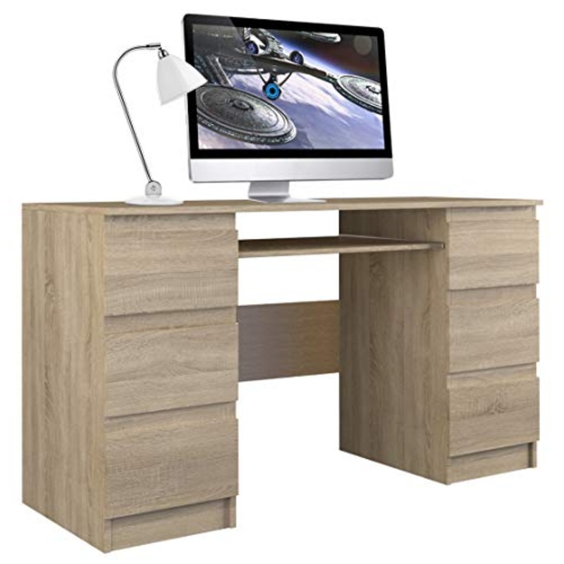 NOXEN – Scrivania bianca, cassettiera, mobili per camera da letto, credenza, comodino, armadio per casa, soggiorno, corridoio, rovere