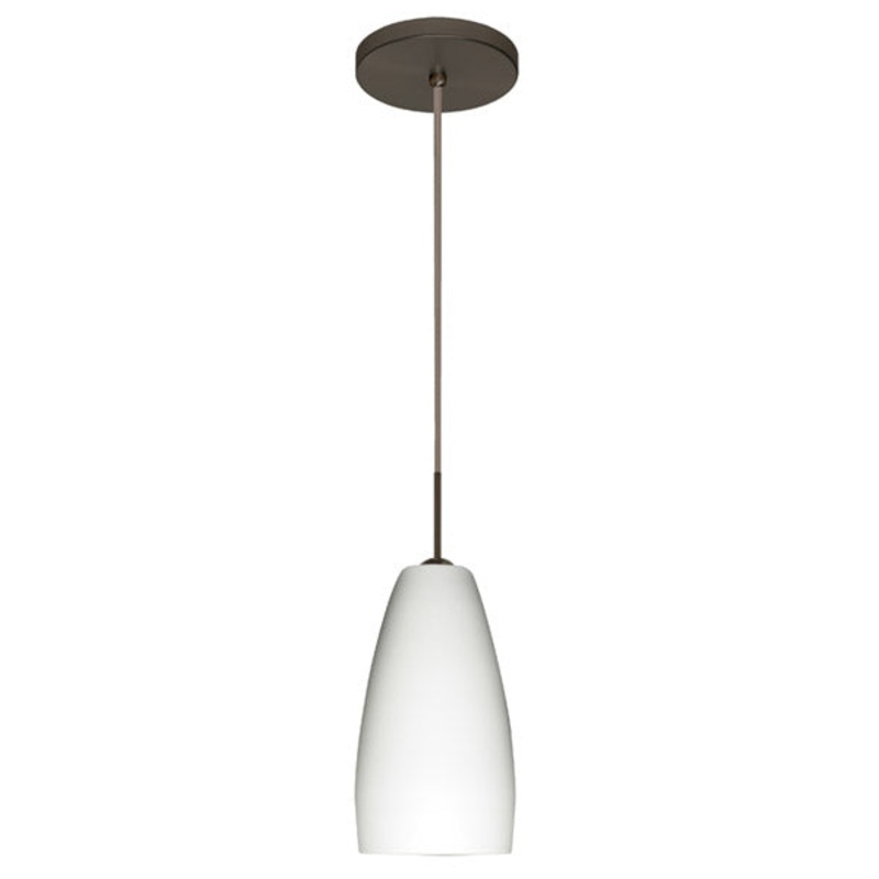 One Light Pendant from the Chrissy Collection in Bronze Finish by Besa