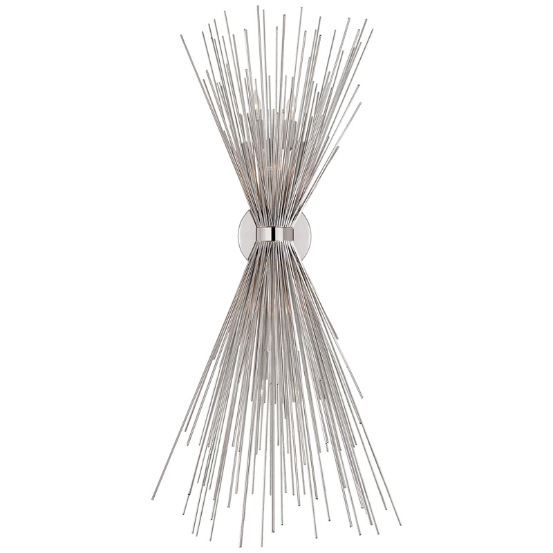 Six Light Wall Sconce from the Strada Collection in Polished Nickel Finish by Visual Comfort Signature